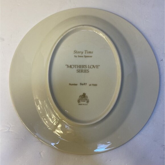 First Edition Collector Plate Story Time Irene Spencer Pickard China 22K Gold - Picture 4 of 9